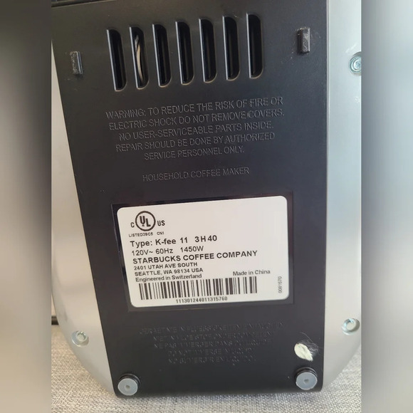 Starbucks Verismo K-Fee Coffee System 11‎ 3H40 Black & Stainless Steel - Picture 9 of 9